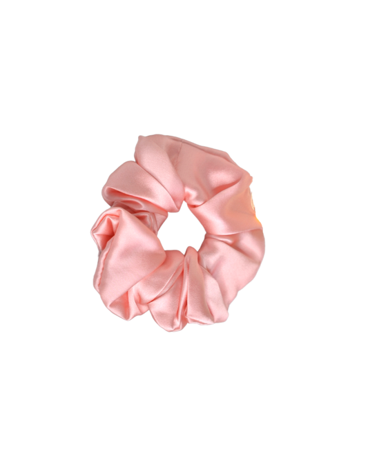 Regular Scrunchie - Coral Pink - Sylk and Sleep Co.