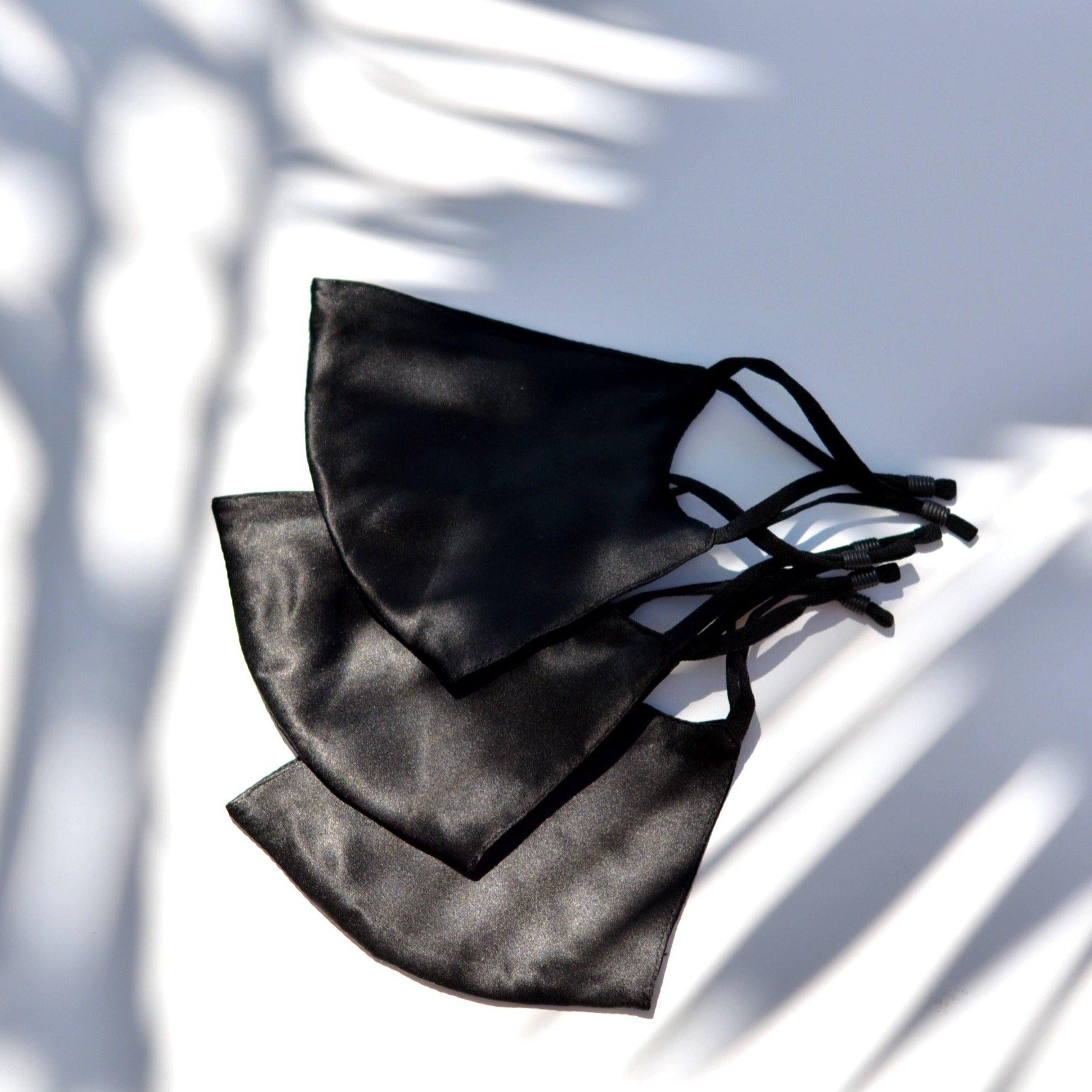 Silk Face Mask - Midnight Black - Sylk and Sleep Co.