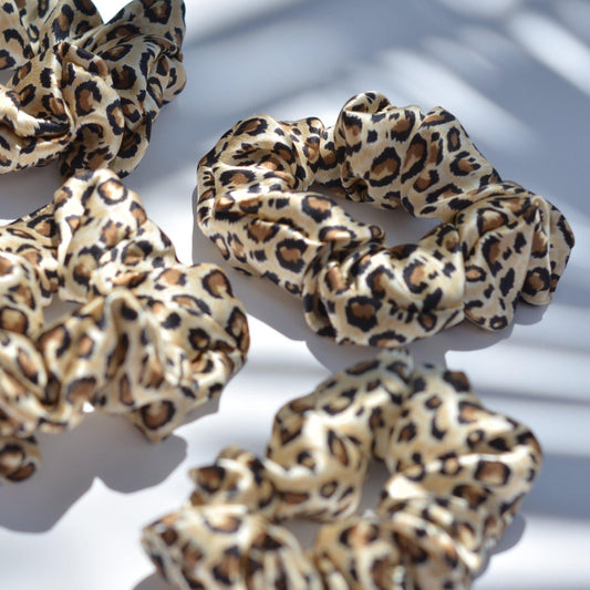 Regular Scrunchie - Leopard - Sylk and Sleep Co.