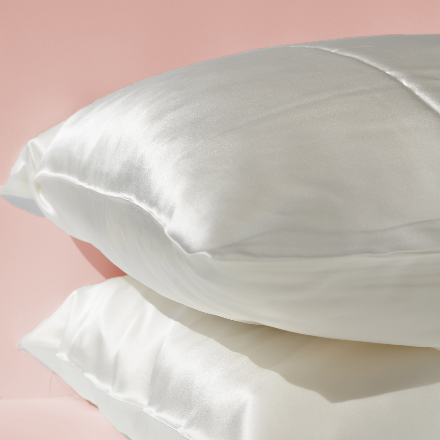 RISE Essential Satin Pillowcase - Pearl White (2 Pack)